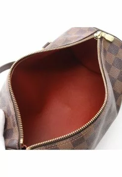 Pre-loved Papillon26 Black checkerboard grid Handbag PVC Genuine Leather Brown LOUIS VUITTON -Louis Vuitton Shop louis vuitton 7404 4072146 7