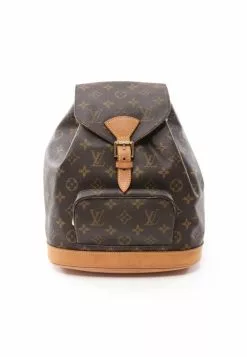Pre-loved Montsouris MM Classic Monogram Backpack PVC Genuine Leather Brown LOUIS VUITTON