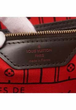 Pre-loved Neverfull MM Black checkerboard grid Shoulder Bag Tote Bag PVC Genuine Leather Brown LOUIS VUITTON -Louis Vuitton Shop louis vuitton 7408 3972146 4