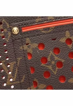 Pre-loved Pochette Pratt Classic Monogram Perfo orange red Small Pocket PVC Genuine Leather Brown orange red LOUIS VUITTON -Louis Vuitton Shop louis vuitton 7409 3772146 3