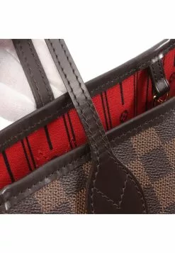 Pre-loved Neverfull MM Black checkerboard grid Shoulder Bag Tote Bag PVC Genuine Leather Brown LOUIS VUITTON -Louis Vuitton Shop louis vuitton 7409 3972146 6