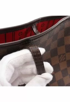 Pre-loved Neverfull MM Black checkerboard grid Shoulder Bag Tote Bag PVC Genuine Leather Brown LOUIS VUITTON -Louis Vuitton Shop louis vuitton 7409 3972146 7