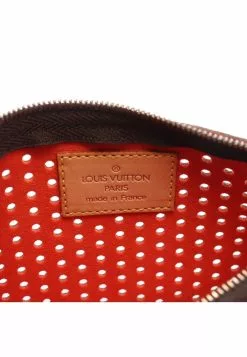 Pre-loved Pochette Pratt Classic Monogram Perfo orange red Small Pocket PVC Genuine Leather Brown orange red LOUIS VUITTON -Louis Vuitton Shop louis vuitton 7410 3772146 8
