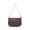Pre-loved LOUIS VUITTON Mini Pochette Accessoires Classic Monogram Chain Handbag PVC Genuine Leather Brown -Louis Vuitton Shop louis vuitton 7425 5353146 1