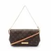 Pre-loved LOUIS VUITTON Favorite MM Classic Monogram Chain Handbag PVC Genuine Leather Brown 2 Way Style
