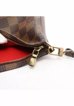 Pre-loved LOUIS VUITTON Navona Black checkerboard grid Handbag PVC Genuine Leather Brown -Louis Vuitton Shop louis vuitton 7429 1353146 6