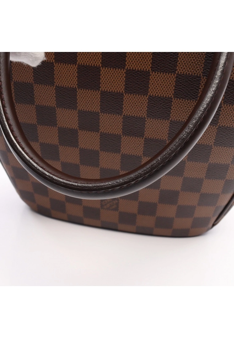 Pre-loved LOUIS VUITTON Sarria Saw Black checkerboard grid Handbag PVC Genuine Leather Brown 4 Pre-loved LOUIS VUITTON Sarria Saw Black checkerboard grid Handbag PVC Genuine Leather Brown - Image 2