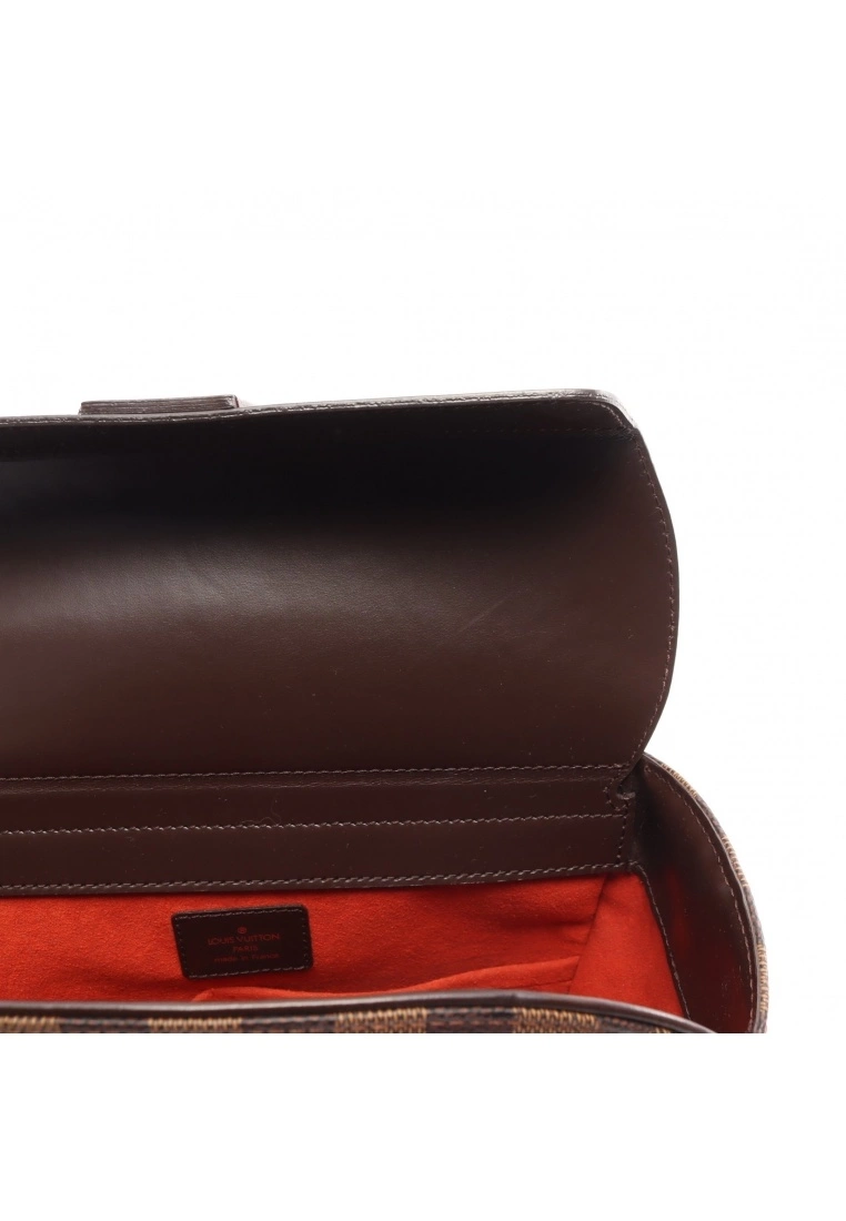 Pre-loved LOUIS VUITTON Sarria Saw Black checkerboard grid Handbag PVC Genuine Leather Brown 5 Pre-loved LOUIS VUITTON Sarria Saw Black checkerboard grid Handbag PVC Genuine Leather Brown - Image 3