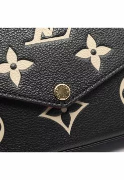 Pre-loved LOUIS VUITTON Pochette Felicie 2 Colored Classic Monogram empreinte embossed Chain Genuine Leather Black Beige -Louis Vuitton Shop louis vuitton 7433 5553146 3