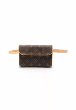 Pre-loved LOUIS VUITTON PochetteFlorentine Classic Monogram handcarry bag belt bag PVC Genuine Leather Brown Belt(S)