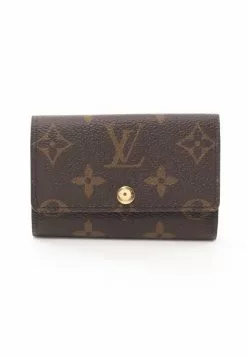 Pre-loved LOUIS VUITTON Multicore6 Classic Monogram 6 holes Key Pouch PVC Brown