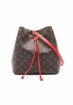 Pre-loved LOUIS VUITTON Neo Noe Classic Monogram Beauty of Yu Shoulder Bag PVC Genuine Leather Brown Red
