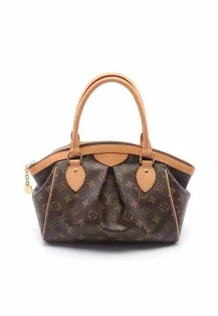 Pre-loved LOUIS VUITTON Tivoli PM Classic Monogram Handbag PVC Genuine Leather Brown