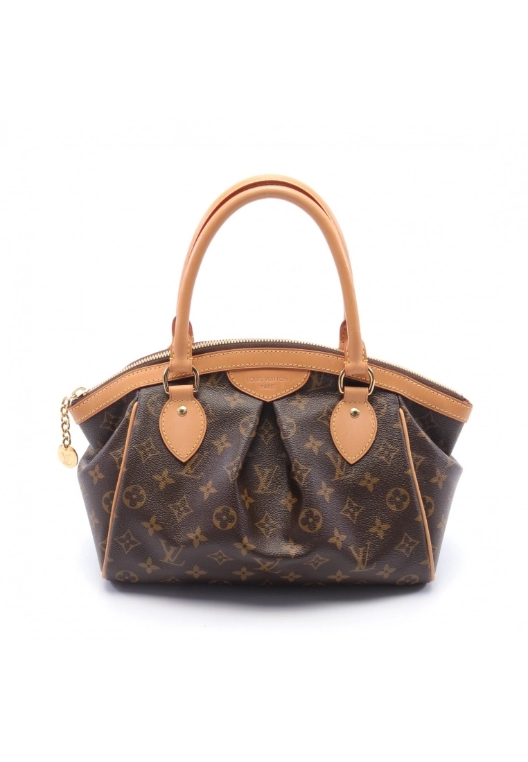 Pre-loved LOUIS VUITTON Tivoli PM Classic Monogram Handbag PVC Genuine Leather Brown 3 Pre-loved LOUIS VUITTON Tivoli PM Classic Monogram Handbag PVC Genuine Leather Brown