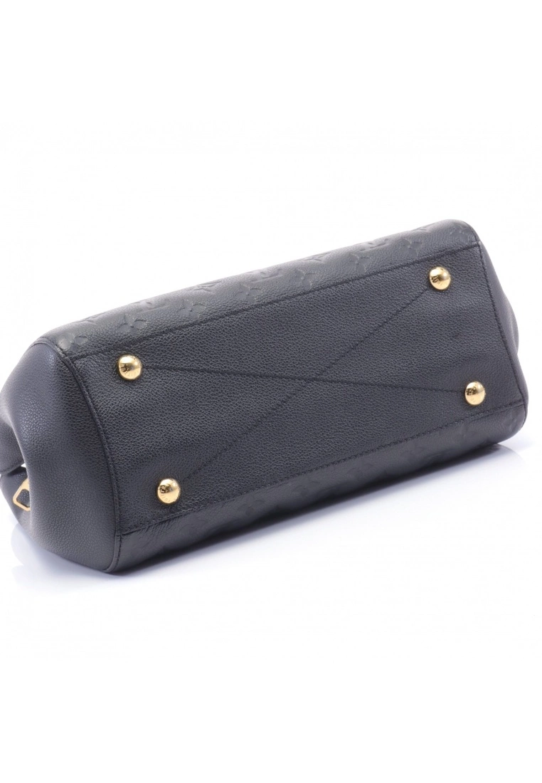 Pre-loved LOUIS VUITTON MONTAIGNE MM Classic Monogram empreinte embossed Black Genuine Leather Handbag Black 2 Way Style 7 Pre-loved LOUIS VUITTON MONTAIGNE MM Classic Monogram empreinte embossed Black Genuine Leather Handbag Black 2 Way Style - Image 5