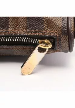 Pre-loved LOUIS VUITTON Ravello GM Black checkerboard grid Shoulder Bag PVC Genuine Leather Brown Non original long strap -Louis Vuitton Shop louis vuitton 7443 6853146 4