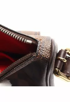 Pre-loved LOUIS VUITTON Ravello GM Black checkerboard grid Shoulder Bag PVC Genuine Leather Brown Non original long strap -Louis Vuitton Shop louis vuitton 7443 6853146 8