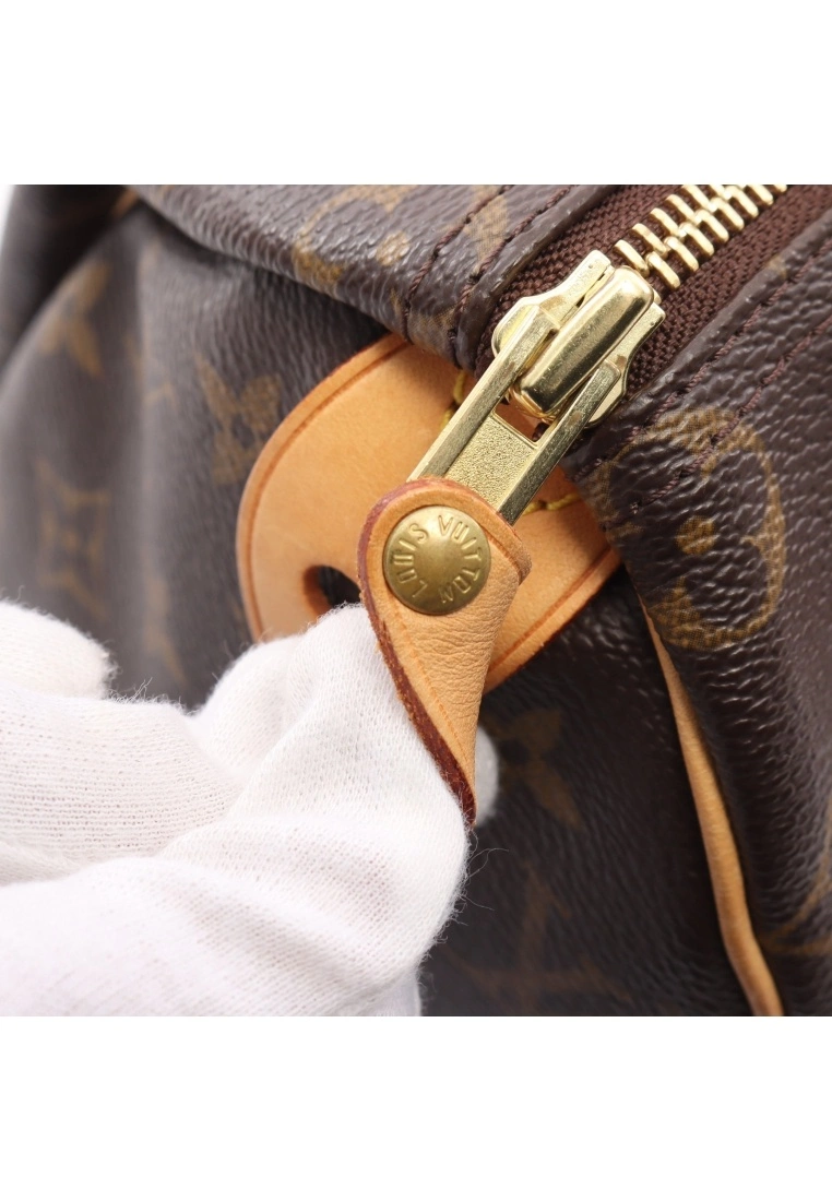 Pre-loved LOUIS VUITTON Speedy25 Classic Monogram Handbag PVC Genuine Leather Brown 7 Pre-loved LOUIS VUITTON Speedy25 Classic Monogram Handbag PVC Genuine Leather Brown - Image 5