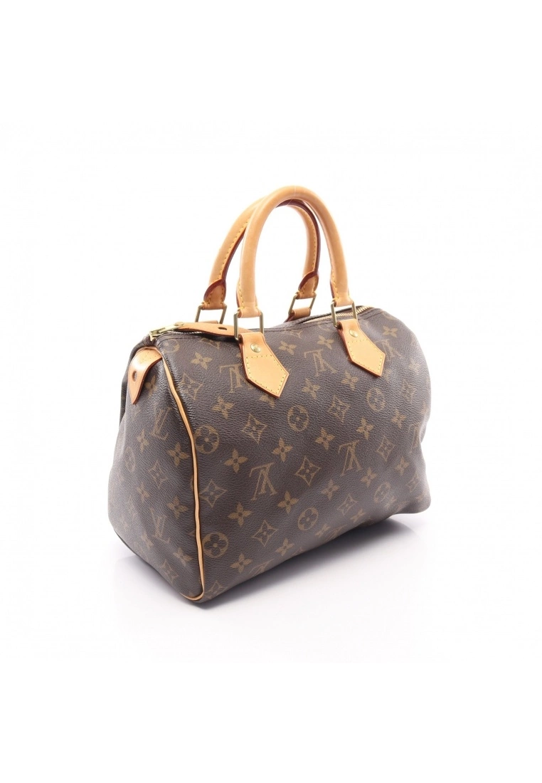 Pre-loved LOUIS VUITTON Speedy25 Classic Monogram Handbag PVC Genuine Leather Brown 8 Pre-loved LOUIS VUITTON Speedy25 Classic Monogram Handbag PVC Genuine Leather Brown - Image 6