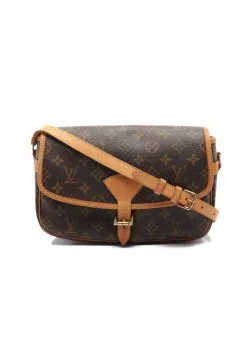 Pre-loved LOUIS VUITTON Sologne Classic Monogram Shoulder Bag PVC Genuine Leather Brown