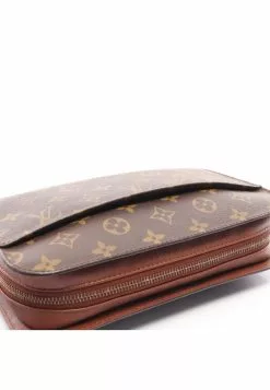 Pre-loved LOUIS VUITTON Orsay Classic Monogram clutch PVC Genuine Leather Brown -Louis Vuitton Shop louis vuitton 7445 6063146 8