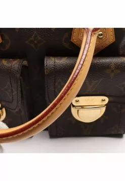 Pre-loved LOUIS VUITTON Manhattan PM Classic Monogram Handbag PVC Genuine Leather Brown -Louis Vuitton Shop louis vuitton 7455 0753146 3