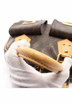 Pre-loved LOUIS VUITTON Manhattan PM Classic Monogram Handbag PVC Genuine Leather Brown -Louis Vuitton Shop louis vuitton 7456 0753146 7