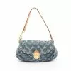 Pre-loved LOUIS VUITTON Mini Pleaty Classic Monogram Denim Shoulder Bag Genuine Leather Blue -Louis Vuitton Shop louis vuitton 7457 8753146 1