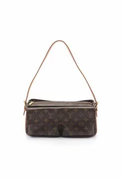 Pre-loved LOUIS VUITTON Viva cite MM Classic Monogram Shoulder Bag PVC Genuine Leather Brown