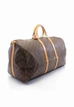 Pre-loved LOUIS VUITTON Keepall Bandouliere60 Classic Monogram Duffle Bag PVC Genuine Leather Brown 2 Way Style -Louis Vuitton Shop louis vuitton 7467 1063146 6