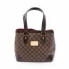 Pre-loved LOUIS VUITTON Hampstead PM Black checkerboard grid Handbag Tote Bag PVC Genuine Leather Brown -Louis Vuitton Shop louis vuitton 7469 6953146 1