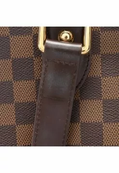 Pre-loved LOUIS VUITTON Hampstead PM Black checkerboard grid Handbag Tote Bag PVC Genuine Leather Brown -Louis Vuitton Shop louis vuitton 7469 6953146 3