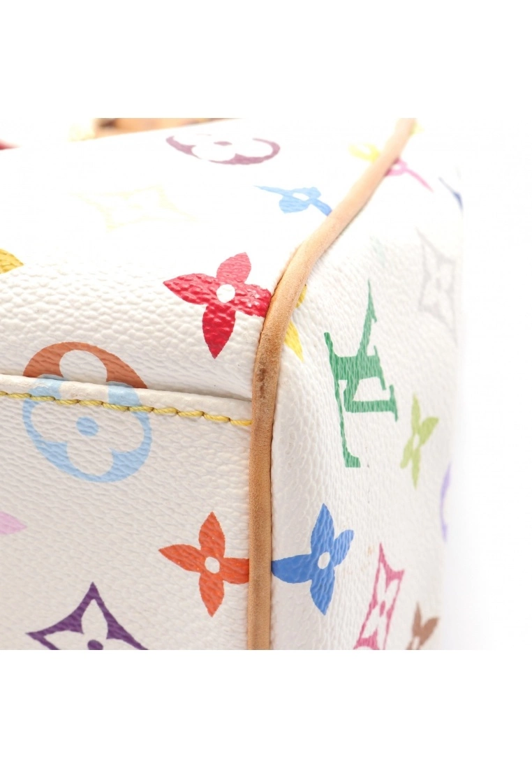 Pre-loved LOUIS VUITTON Aurelia MM Classic Monogram multi white Shoulder Bag Tote Bag PVC Genuine Leather white 6 Pre-loved LOUIS VUITTON Aurelia MM Classic Monogram multi white Shoulder Bag Tote Bag PVC Genuine Leather white - Image 4