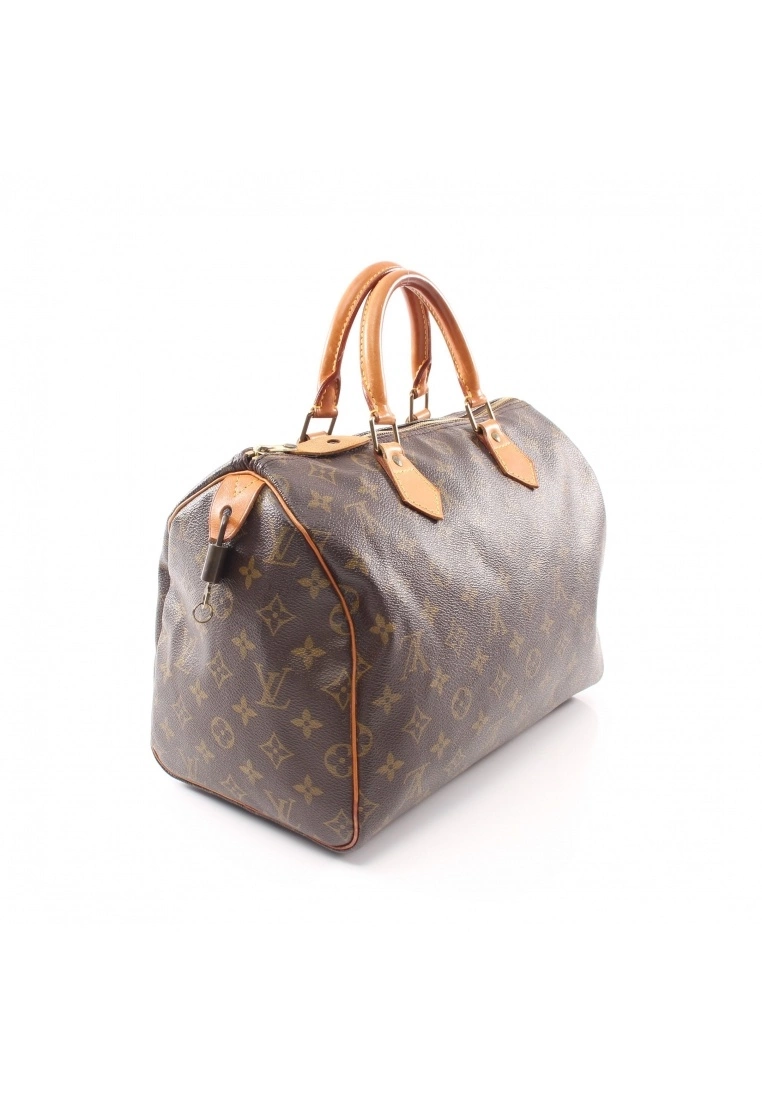 Pre-loved LOUIS VUITTON Speedy30 Classic Monogram Handbag PVC Genuine Leather Brown 7 Pre-loved LOUIS VUITTON Speedy30 Classic Monogram Handbag PVC Genuine Leather Brown - Image 5