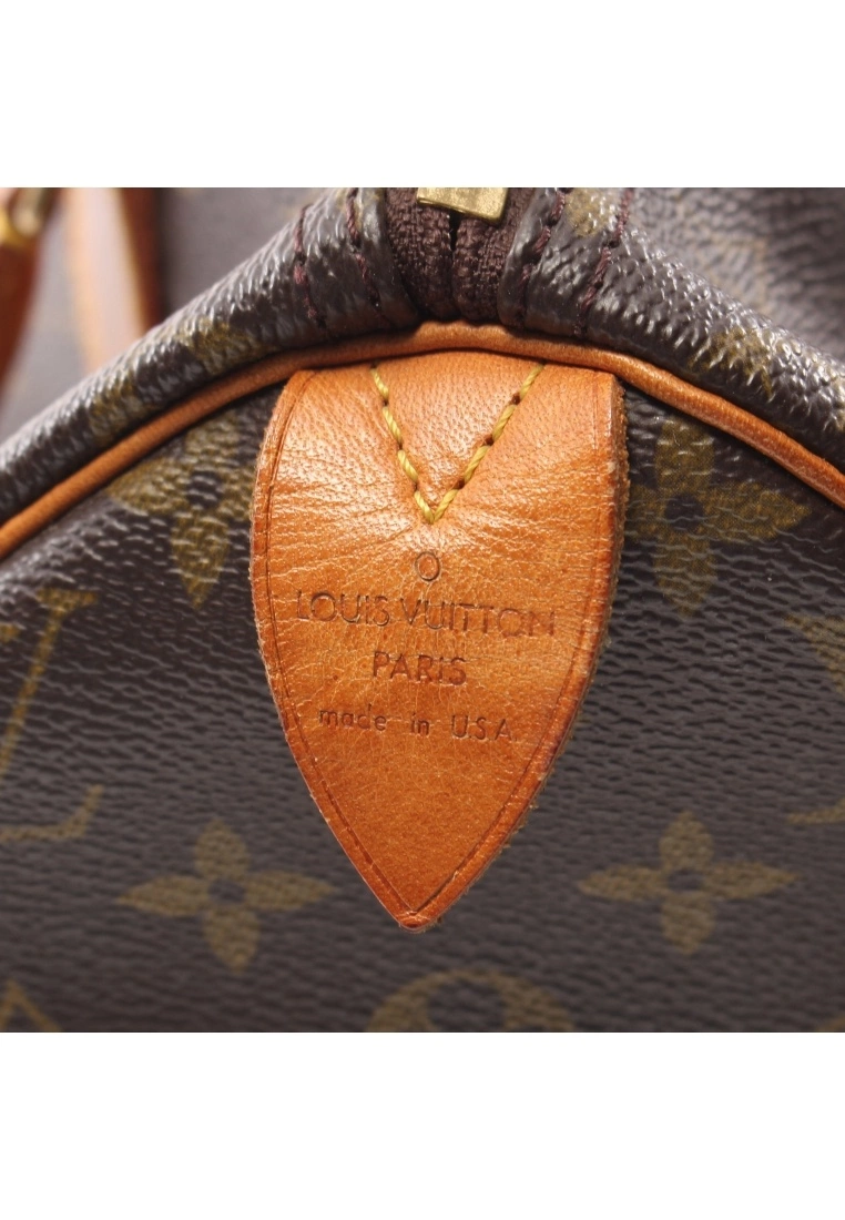 Pre-loved LOUIS VUITTON Speedy30 Classic Monogram Handbag PVC Genuine Leather Brown 9 Pre-loved LOUIS VUITTON Speedy30 Classic Monogram Handbag PVC Genuine Leather Brown - Image 7