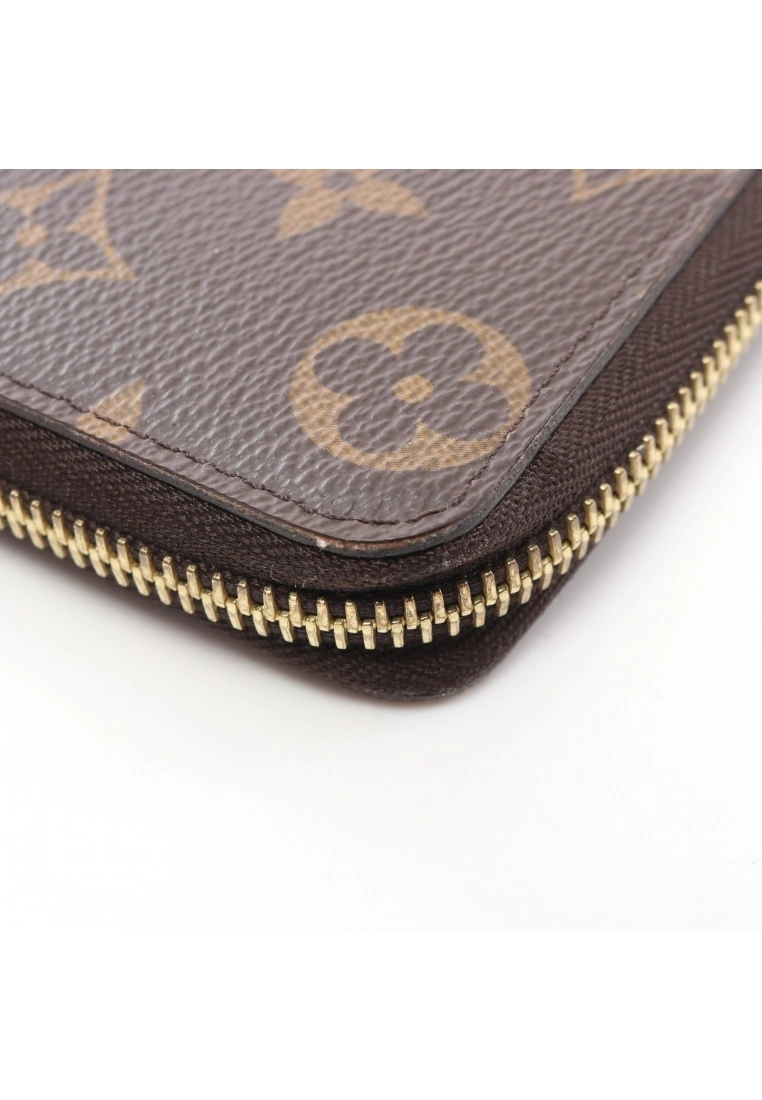 Pre-loved LOUIS VUITTON Portefeuille Clemence Classic Monogram peach red Rounded corner zipper long Wallet PVC Genuine Leather Brown pink purple 6 Pre-loved LOUIS VUITTON Portefeuille Clemence Classic Monogram peach red Rounded corner zipper long Wallet PVC Genuine Leather Brown pink purple - Image 4