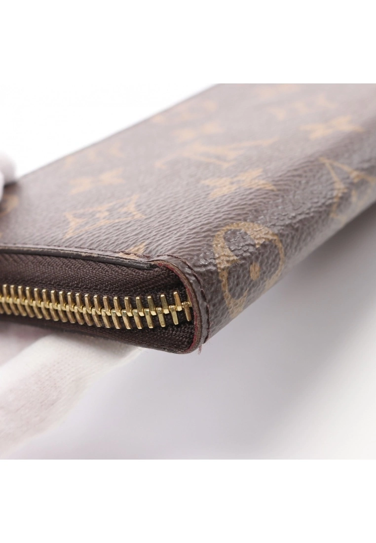 Pre-loved LOUIS VUITTON Portefeuille Clemence Classic Monogram peach red Rounded corner zipper long Wallet PVC Genuine Leather Brown pink purple 7 Pre-loved LOUIS VUITTON Portefeuille Clemence Classic Monogram peach red Rounded corner zipper long Wallet PVC Genuine Leather Brown pink purple - Image 5