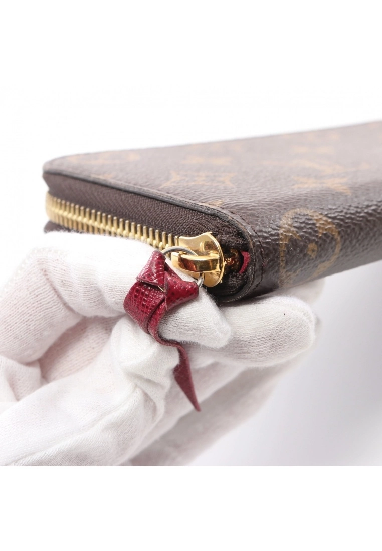 Pre-loved LOUIS VUITTON Portefeuille Clemence Classic Monogram peach red Rounded corner zipper long Wallet PVC Genuine Leather Brown pink purple 8 Pre-loved LOUIS VUITTON Portefeuille Clemence Classic Monogram peach red Rounded corner zipper long Wallet PVC Genuine Leather Brown pink purple - Image 6