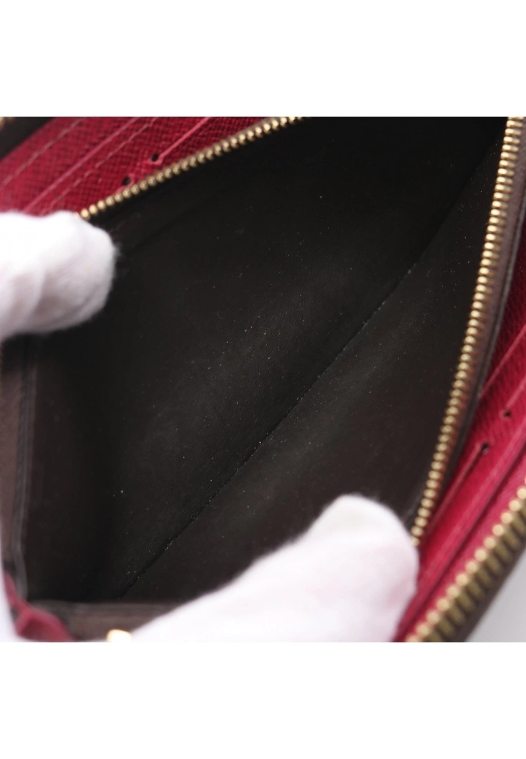 Pre-loved LOUIS VUITTON Portefeuille Clemence Classic Monogram peach red Rounded corner zipper long Wallet PVC Genuine Leather Brown pink purple 9 Pre-loved LOUIS VUITTON Portefeuille Clemence Classic Monogram peach red Rounded corner zipper long Wallet PVC Genuine Leather Brown pink purple - Image 7