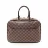Pre-loved LOUIS VUITTON Deauville Bowling Vanity Black checkerboard grid Handbag PVC Genuine Leather Brown -Louis Vuitton Shop louis vuitton 7486 9163146 1