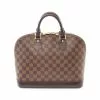 Pre-loved LOUIS VUITTON Alma Black checkerboard grid Handbag PVC Genuine Leather Brown -Louis Vuitton Shop louis vuitton 7488 2263146 1
