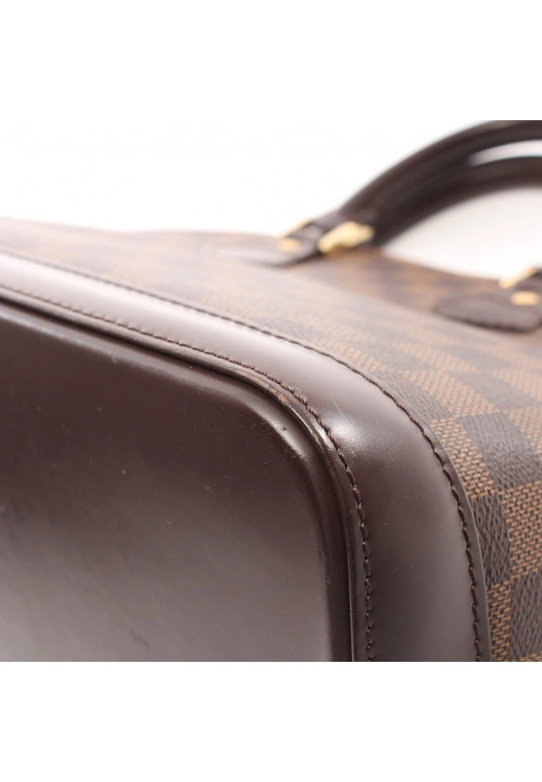 Pre-loved LOUIS VUITTON Alma Black checkerboard grid Handbag PVC Genuine Leather Brown 4 Pre-loved LOUIS VUITTON Alma Black checkerboard grid Handbag PVC Genuine Leather Brown - Image 2