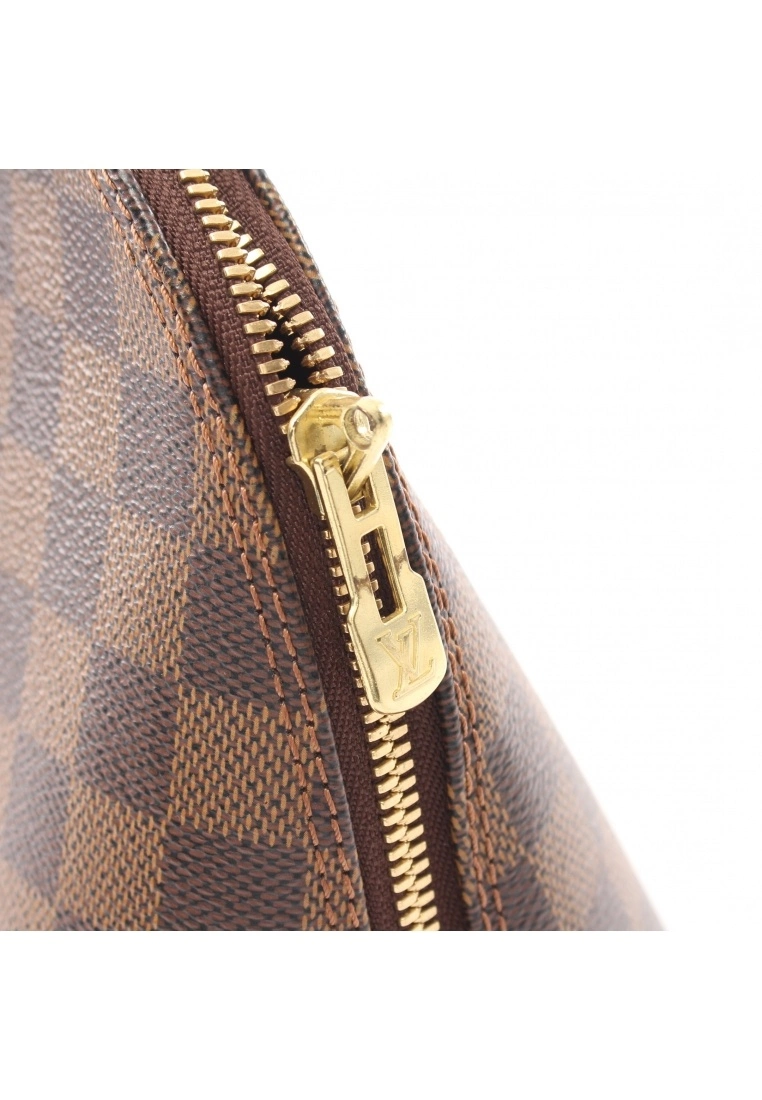 Pre-loved LOUIS VUITTON Alma Black checkerboard grid Handbag PVC Genuine Leather Brown 6 Pre-loved LOUIS VUITTON Alma Black checkerboard grid Handbag PVC Genuine Leather Brown - Image 4