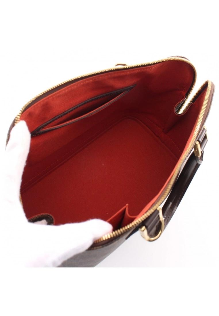 Pre-loved LOUIS VUITTON Alma Black checkerboard grid Handbag PVC Genuine Leather Brown 8 Pre-loved LOUIS VUITTON Alma Black checkerboard grid Handbag PVC Genuine Leather Brown - Image 6