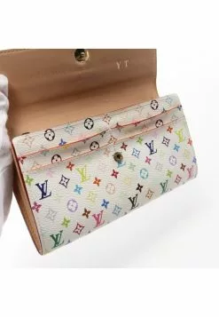 Pre-loved LOUIS VUITTON Portefeuille Sarah Classic Monogram multi white Bi-fold Continental Wallet PVC white 11 Pre-loved LOUIS VUITTON Portefeuille Sarah Classic Monogram multi white Bi-fold Continental Wallet PVC white -Louis Vuitton Shop louis vuitton 7496 1663146 2