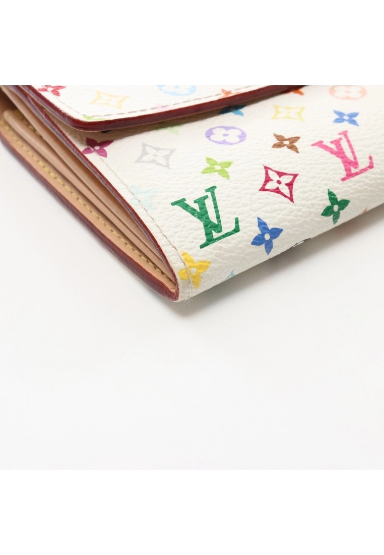 Pre-loved LOUIS VUITTON Portefeuille Sarah Classic Monogram multi white Bi-fold Continental Wallet PVC white 5 Pre-loved LOUIS VUITTON Portefeuille Sarah Classic Monogram multi white Bi-fold Continental Wallet PVC white - Image 3