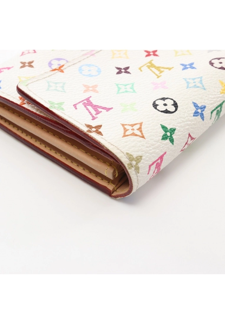 Pre-loved LOUIS VUITTON Portefeuille Sarah Classic Monogram multi white Bi-fold Continental Wallet PVC white 8 Pre-loved LOUIS VUITTON Portefeuille Sarah Classic Monogram multi white Bi-fold Continental Wallet PVC white - Image 6