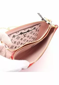 Pre-loved LOUIS VUITTON Pochette Double Zipper Classic Monogram Giant Chain Shoulder Bag PVC Red multi -Louis Vuitton Shop louis vuitton 7497 7263146 4