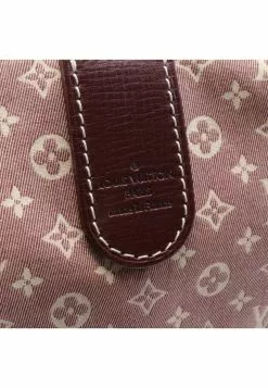 Pre-loved LOUIS VUITTON Romance Ideylle Classic Monogram Brownish Canvas Shoulder Bag Genuine Leather Pink dark purple red -Louis Vuitton Shop louis vuitton 7502 6963146 4