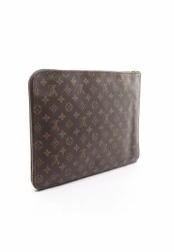 Pre-loved LOUIS VUITTON Posh Document Classic Monogram clutch PVC Brown -Louis Vuitton Shop louis vuitton 7504 8563146 6